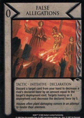 False Allegations - Eye of the Storm - Dune CCG