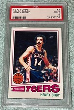 1977 Topps Henry Bibby #2 **** PSA-9 (Mint) **** “Great Looking Card!” “Sharp!”