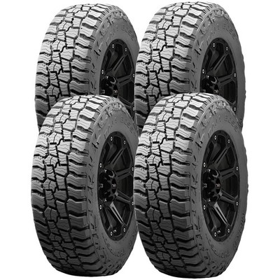 (QTY 4) 35x12.50R20LT Mickey Thompson Baja Boss A/T 125Q LRF Black Wall Tires