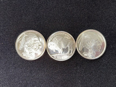 #ad 3 2013 SILVER INDIAN HEAD BUFFALO 1 TROY OZ UNC .999 ROUND BULLION LOT US MINT $229.99