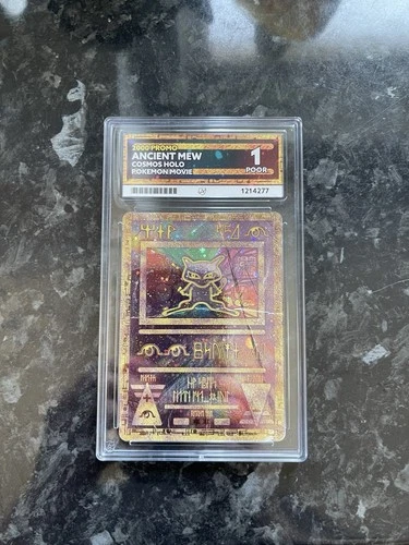Pokemon Ancient Mew Cosmos Holo Movie Promo Card 2000 Ace Graded 1