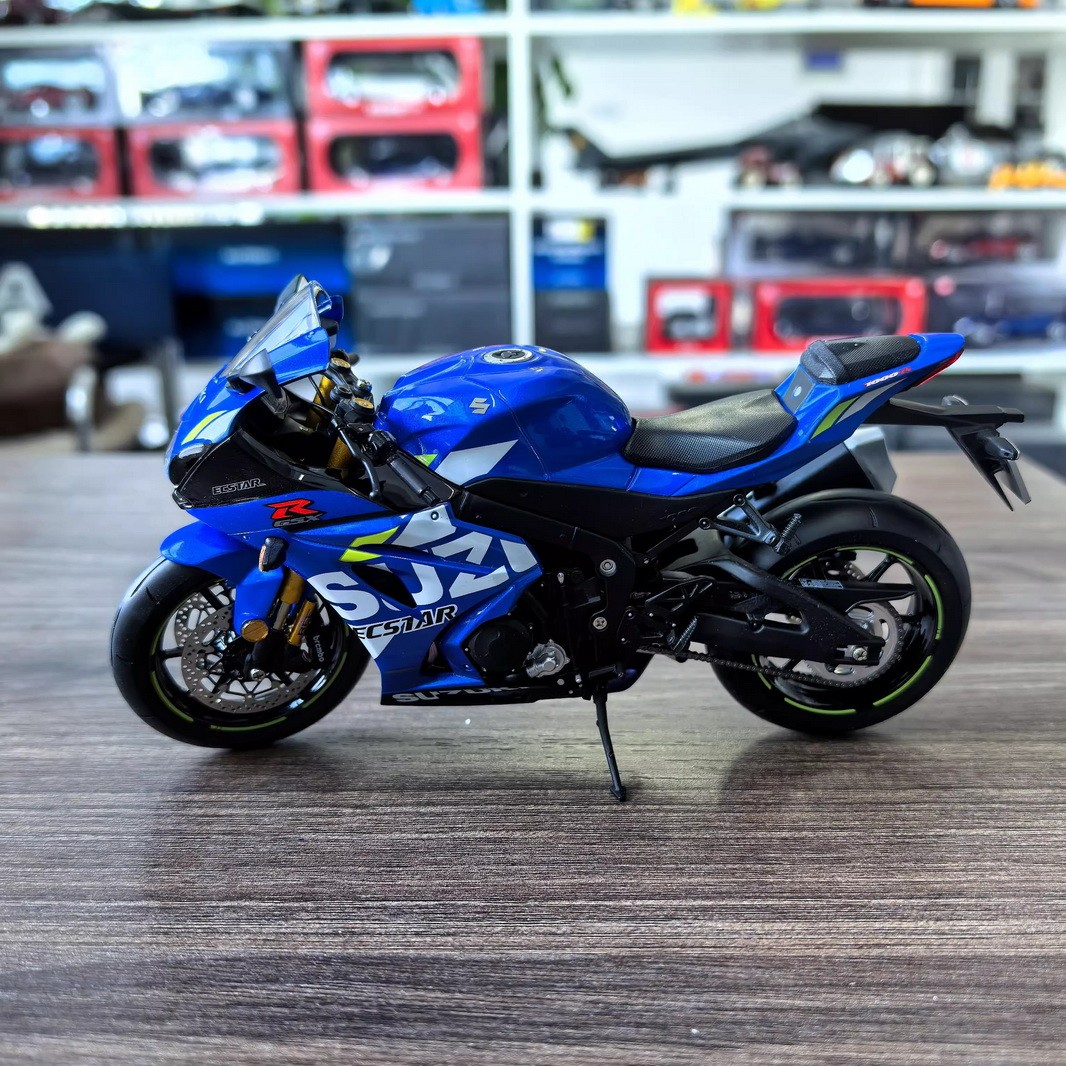 LCD 1/12 Scale GSX-R 1000R Blue Motorcycle Diecast Model Toy Gift