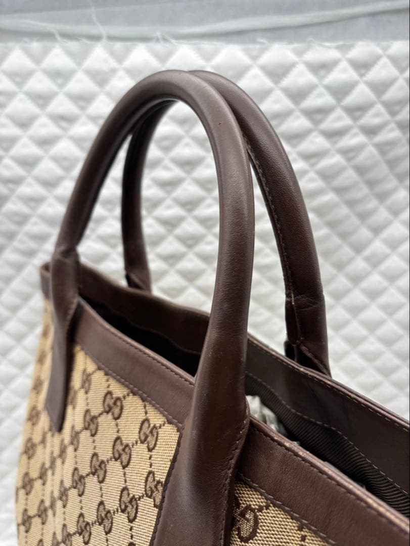 GUCCI  GG Canvas Tote Bag Brown 002 1093 — image 7