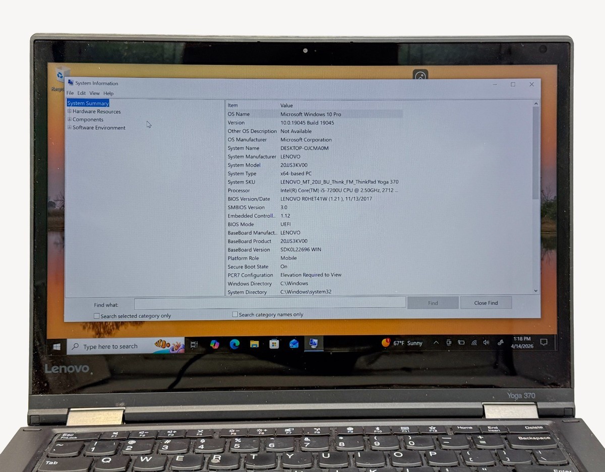 Lenovo Thinkpad Yoga 370 (2in1) i5-7200u 2.5GHz 8GB RAM 128GB SSD