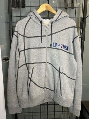 Louis Vuitton x NBA Hoodie Zip Cardigan Grau Cashmere Wool Blend Limited Edition