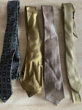 4 Vintage 1950s Silk Swing Men  s Ties Martin  Eckmann, Pano Downs, Frederick