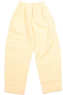 POSSE YELLOW LINEN BARREL LEG PANTS XSMALL