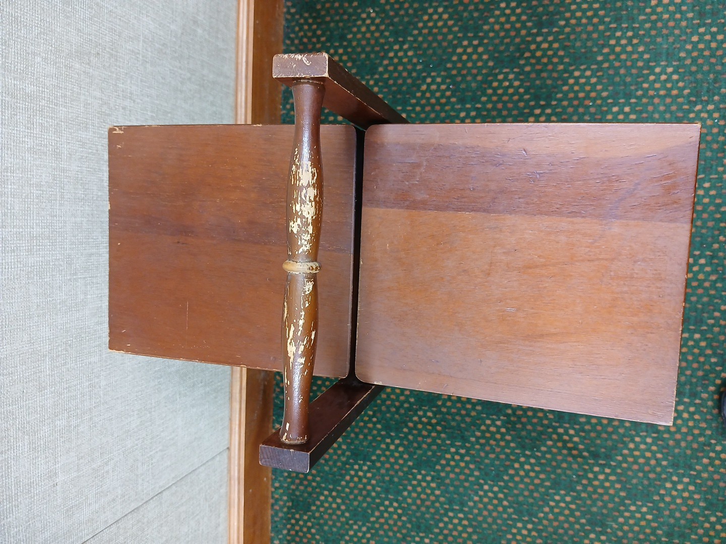 VTG Wood Sewing Box Accordion 3 Tier Fold Out Chest - Mid Century Modern W/extra