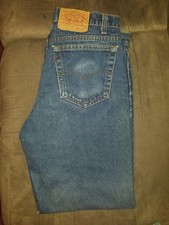VINTAGE LEVIS 606 0216 BLUE JEANS 36x31 MADE USA MID 1980s STREETWEAR