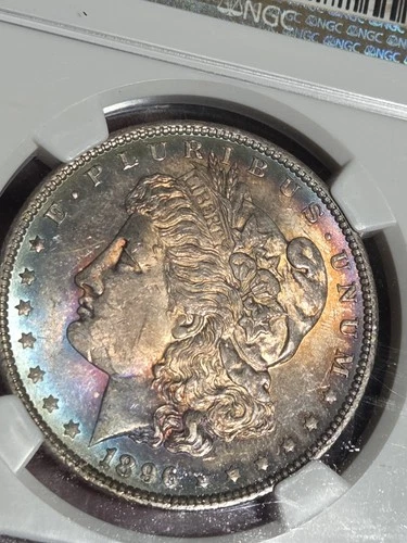 1896 $1 Morgan Dollar NGC MS65 Toned