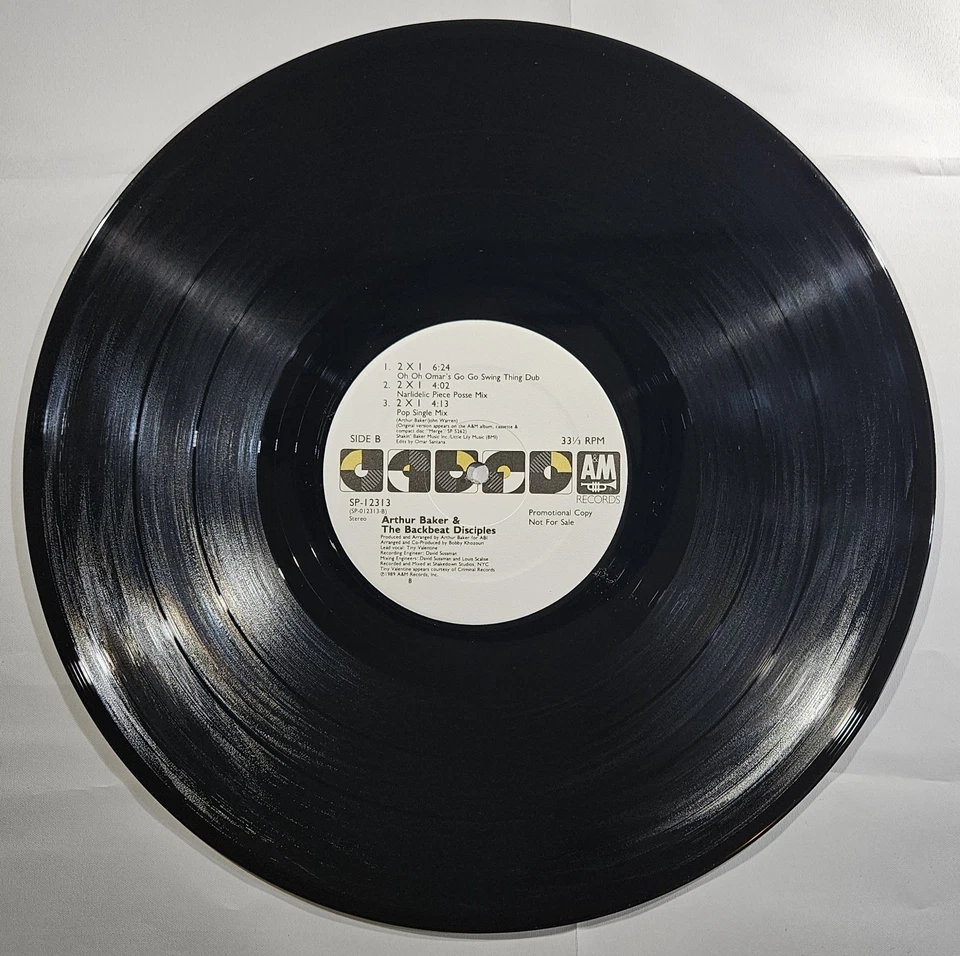 Arthur Baker & The Backbeat Disciples - 2 X 1 [1989 Promo] [Used Vinyl Single] - Image 4 of 4