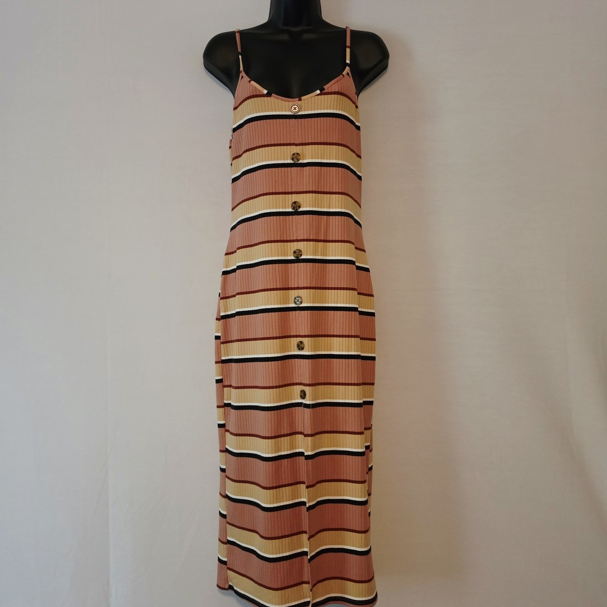 striped spaghetti strap bodycon dress Black White Striped Midi Bodycon Dress Women's Wedding Guest Cocktail Spaghetti Strap Metal Detail Bust High Split Slim Fit Pencil Hem Vaca,XS