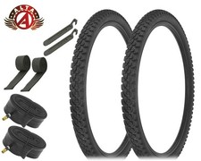 ALTA 27.5" x 2.25 MTB Tires–Rugged Knobby ALL-TERRAIN w/48mm SCHRADER Tubes 6pc.