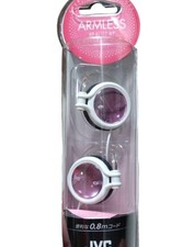 JVC Headphones HP-AL102-WP White  Ruby Pink Ear Clip Compact Clip-on 3.5mm Jack