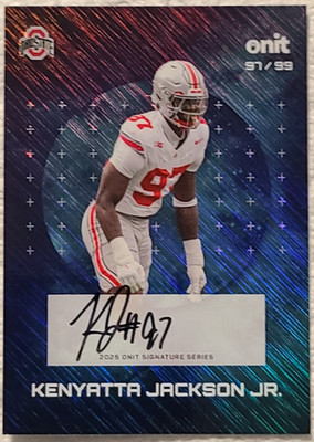 2025 ONIT Gravity Football - Kenyatta Jackson Jr. #S-11 Blue Auto /99 Ohio State