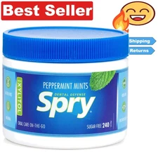 Sugar-Free Peppermint Candy with 240 Xylitol Mints for Fresh Breath -  Safe