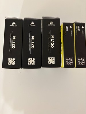 8x Corsair ML120 Lüfter   Schwarz/Grau   wie neu