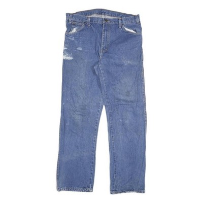 DICKIES Herren Blau Regular Fit Gerade Jeans W36 L34 Arbeitskleidung