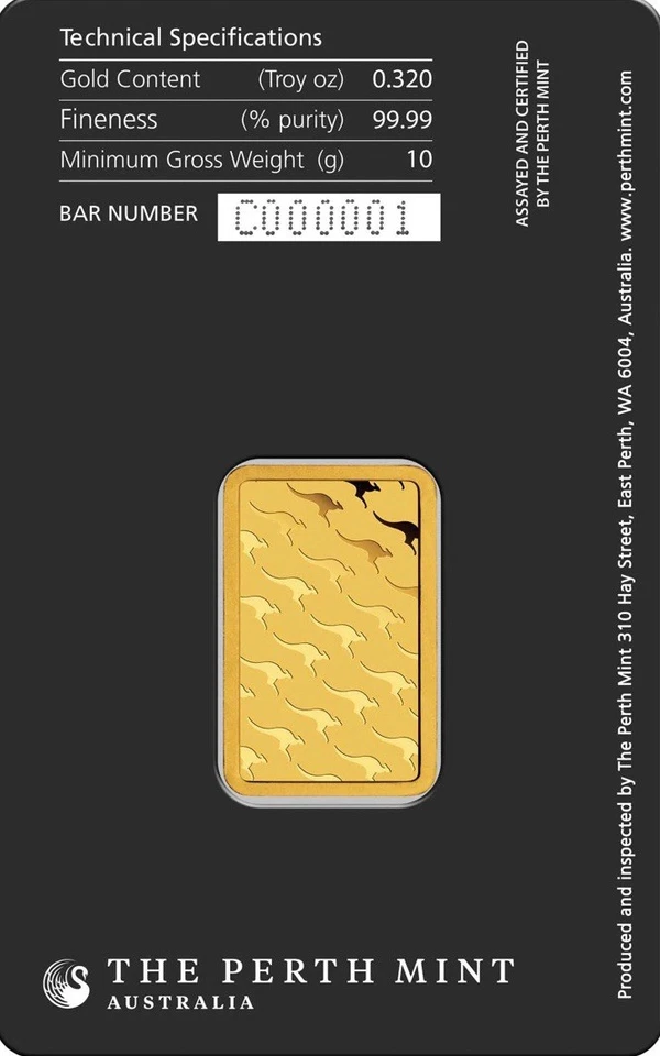 Kangaroo 10g Gold Minted Bar - Imagen 4 de 4