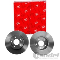 2X TRW Bremsscheiben 284Mm Voll Vorne Passend FÜR MERCEDES-BENZ C-KLASSE |