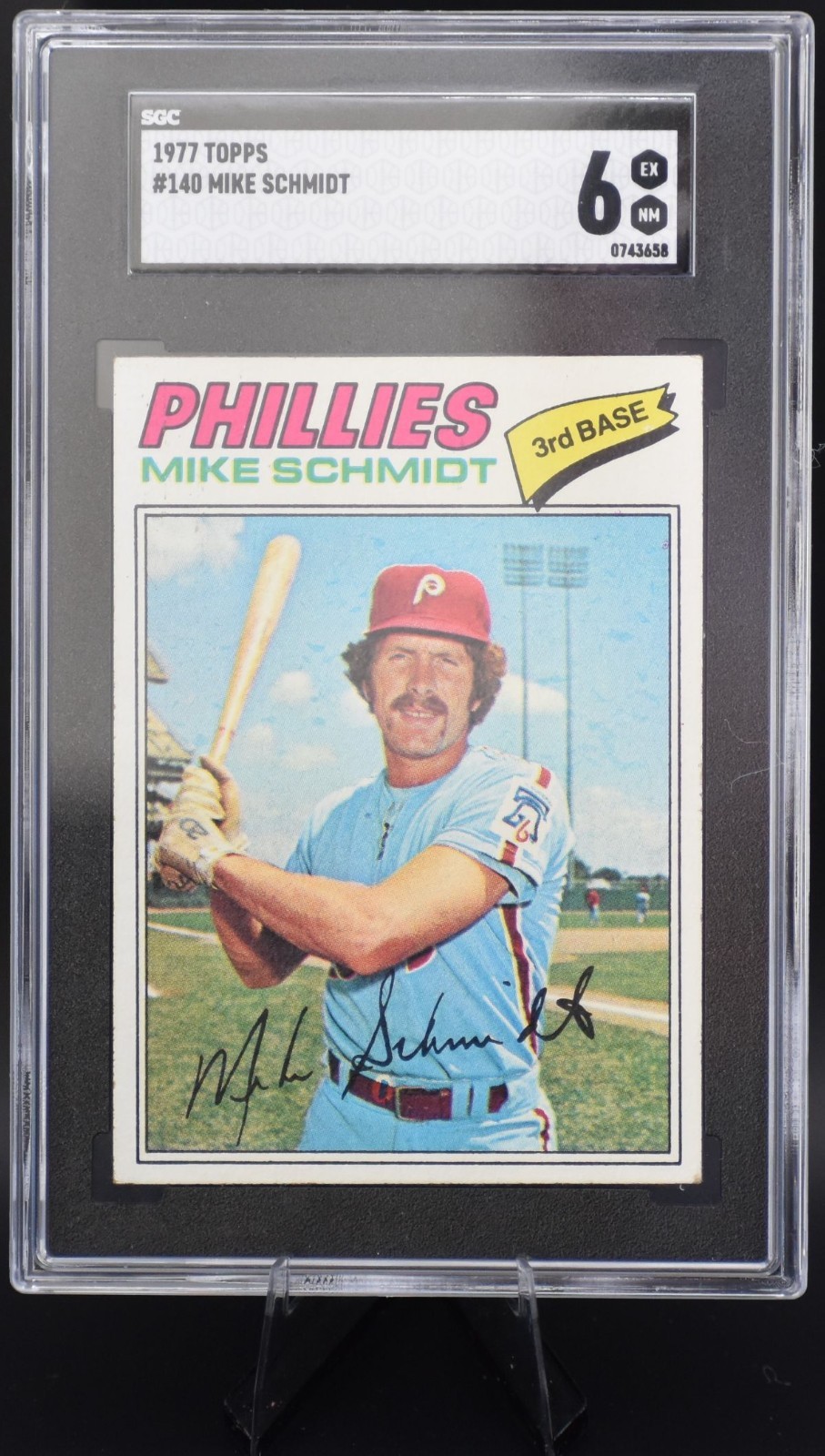 1977 Topps #140 Mike Schmidt SGC 6 EX NM - Philadelphia Phillies