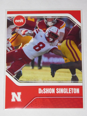 2025 ONIT NEBRASKA CORNHUSKERS DESHON SINGLETON CARD #B-22