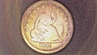 1840 O seated liberty quarter no drapery