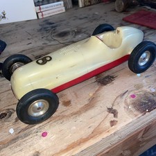 Antique Cellulose Race Car 8. Damaged