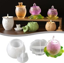 3pcs Jar Silicone Molds, Jar Resin Molds with Lid, Epoxy Molds for DIY Jewelry S