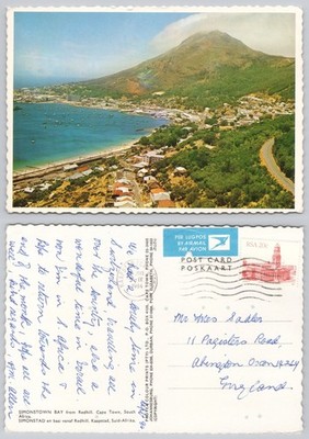 c42868 Simonstown Bay Kapstadt Südafrika Postkarte 1984 Stempel