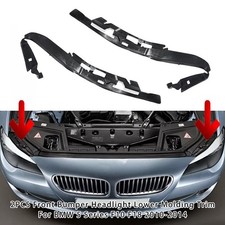 2pcs Front Bumper Headlight Lower Molding Trim For Bmw 5 Series F10 F18 10-14 2pcs Front Bumper Headlight Lower Molding Trim For Bmw 5 Series F10 F18 10-14