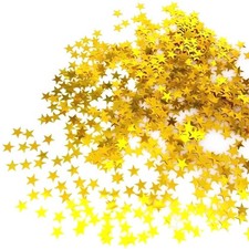 5000 pz 1cm scintillante plastica coriandoli stelle oro giallo stelline