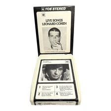 NEW PADS&SPLICE! LEONARD COHEN Live Songs BOXED 1973 A- 8-track cartridge