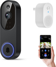 Orbitell 1080P Wireless Wi-Fi Video Doorbell Camera with Two Way Audio, Night Vi