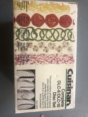 Cuisinart Food Processor DLC-8 DLC-10 8 Disc Set Box Made In Japan