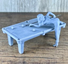 American Pool Tables Decor - girl billiards player, Tabletop Game Miniature 60мм