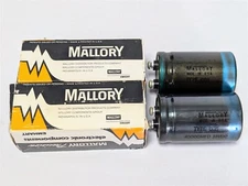 Lot of 2 Mallory Type CGS Aluminum Capacitors 40000MFD 15VDC 235-7832K
