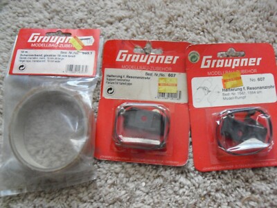 Lot of 3 RC Part Packs Graupner Hinge Tape Modell Rumpf Support Fixture NIP