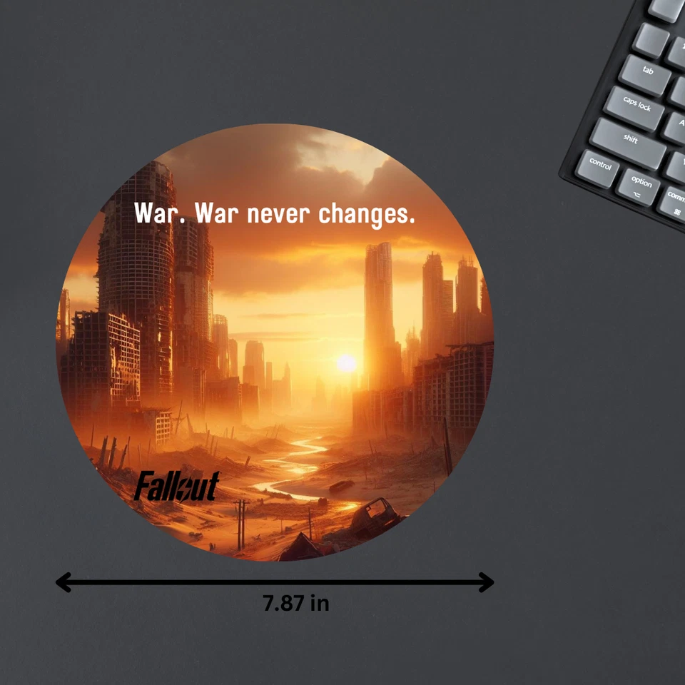 Fallout Mouse Pad Round War Never Changes, Vault Tec, Survive the Wasteland - Image 2 of 4