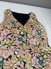Banana Republic  Size 6 Dress Multicolor Floral Knee Length jacquard Flare