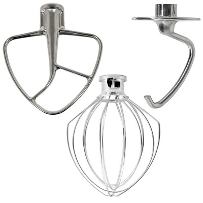 Quirl Schneebesen für KitchenAid Standmixer Knethaken Set KSM100 KSM103 KSM110