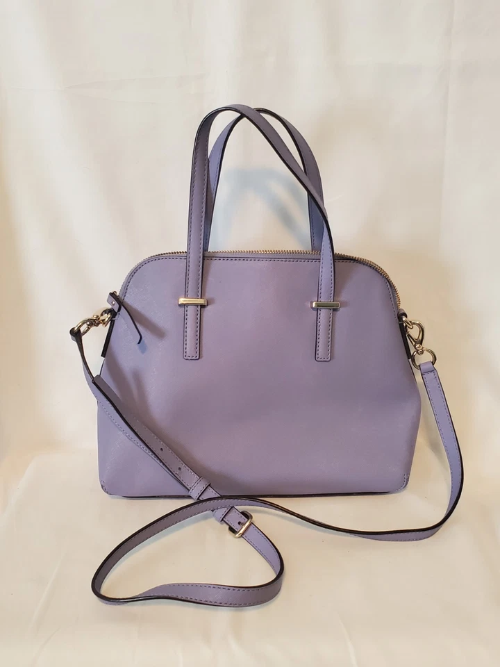 Bolso de mano Kate Spade New York Shell Armazon de cuero lavanda Foto 2 de 4