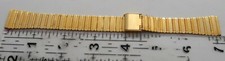 BEAR,Gold Plated ,Straight End,18mm,Adjust Bracelet MEN'S WATCH BAND,Mint B18-78