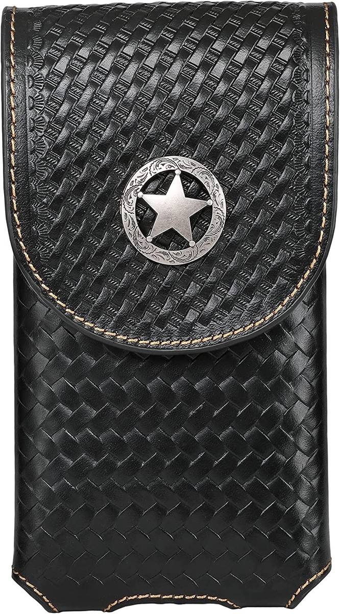 Custodia Fondina Cellulare Western Pelle Marsupio Cintura Passante Universale