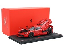 FERRARI LAFERRARI ROSSO CORSA RED W/DISPLAY CASE 1/18 DIECAST BY BBR 182221-8DIE