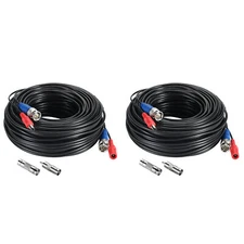 ZOSI 2x60FT BNC Cable RCA Extension Cord for DVR Security Camera System