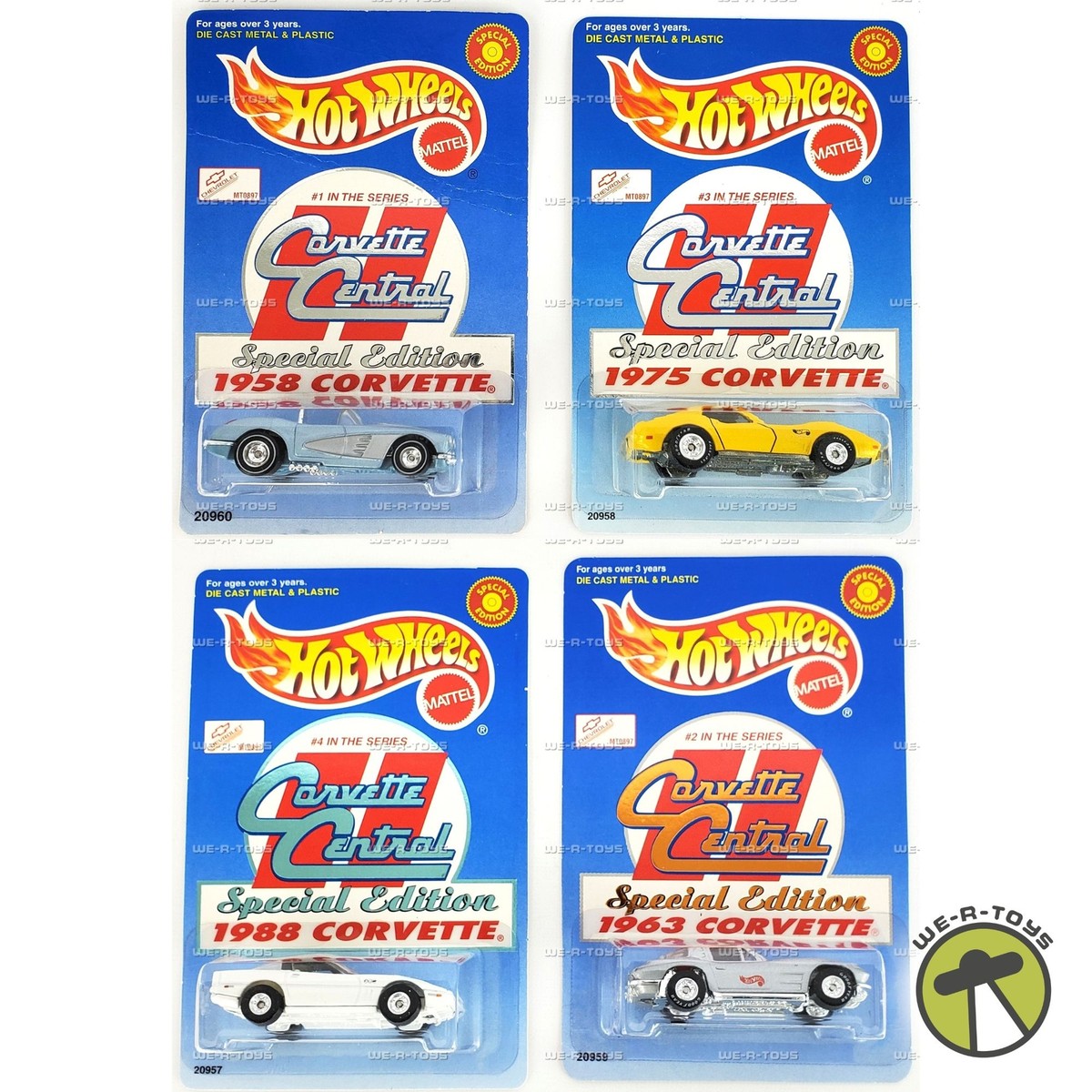 ホットウィール Corvette Central シリーズ　＃1〜4 Hot Wheels Lot of 4 Corvette Central Special Edition
