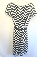 Unique Vintage NWT Womens Size S Fit and Flare Dress Pockets Belt Retro Glam