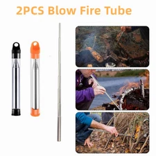 Blow Fire Tube Outdoor Portable Collapsible Fire Tools Travel Camping Equipment