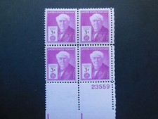 1947 #945 Thomas Edison Plate Block #23559 LR MNH OG VF